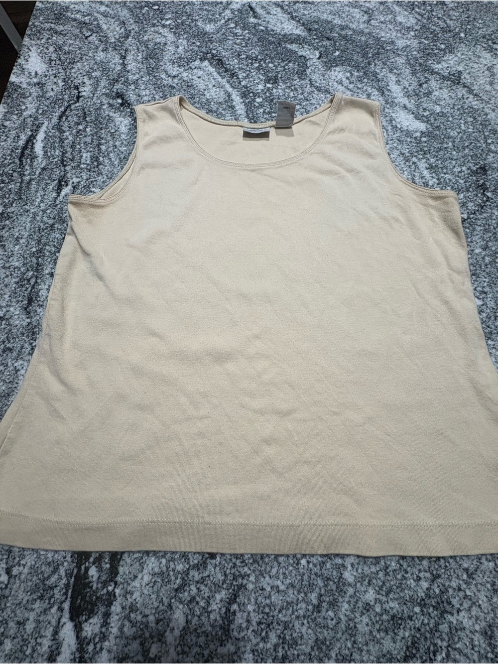 Cabin Creek Light Beige Scoop Neck Tank
